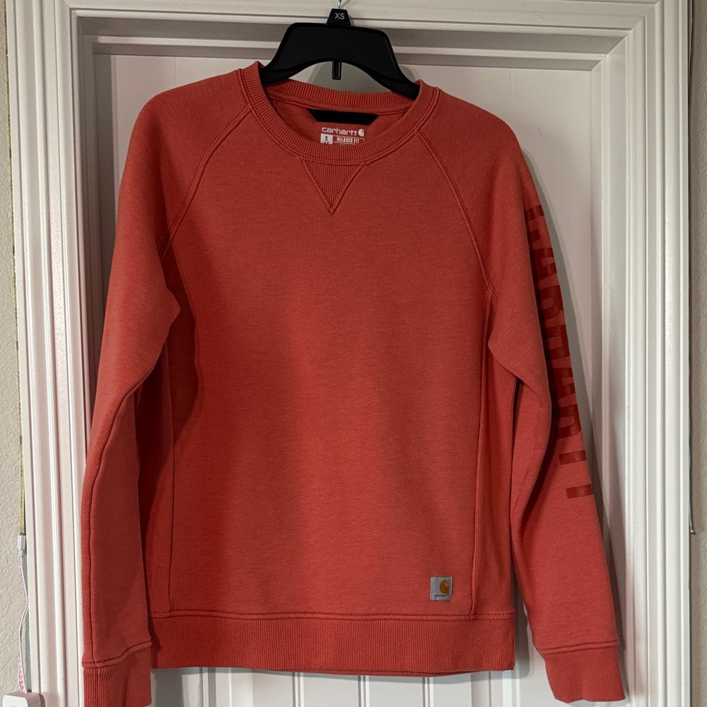 Carhartt Woman’s dark Coral Crewneck Sweater